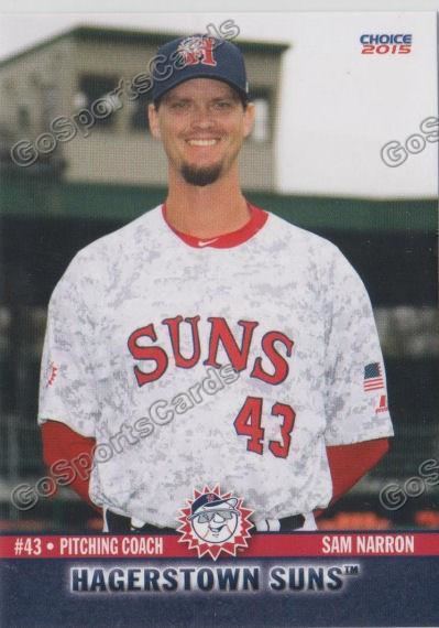 Sam Narron (pitcher) 2015 Hagerstown Suns Sam Narron Go Sports Cards