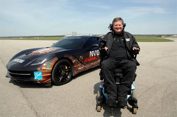 Sam Schmidt Quadriplegic drives racing 39vette with help from AF