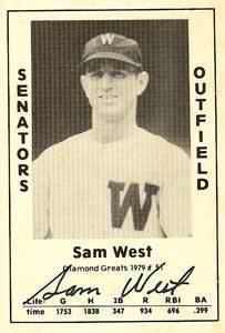 Sam West Baseball Stats by Baseball Almanac