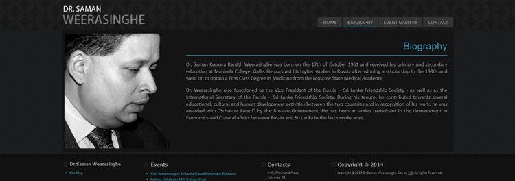 Saman Weerasinghe 3CS Sri Lanka New Website Launched for Dr Saman Weerasinghe