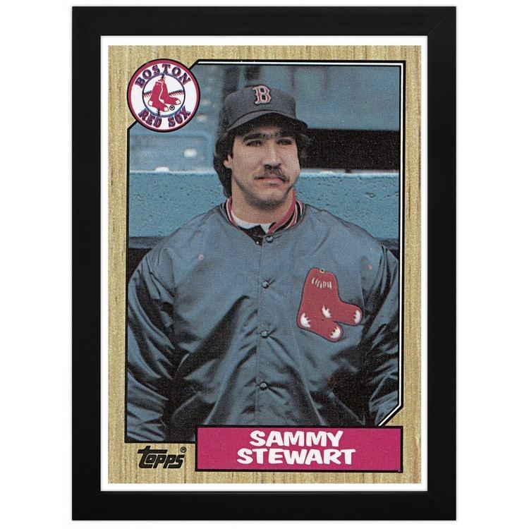 Sammy Stewart Sammy Stewart 1985 Framed Red Sox Poster 1985 Sammy Stewart Red Sox