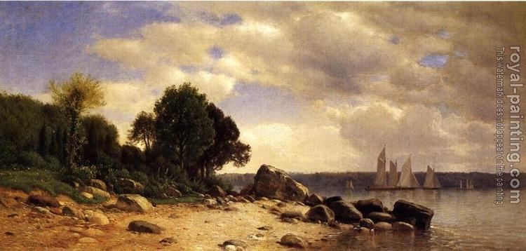 Samuel Colman View on the Hudson by Samuel Colman Oil Painting