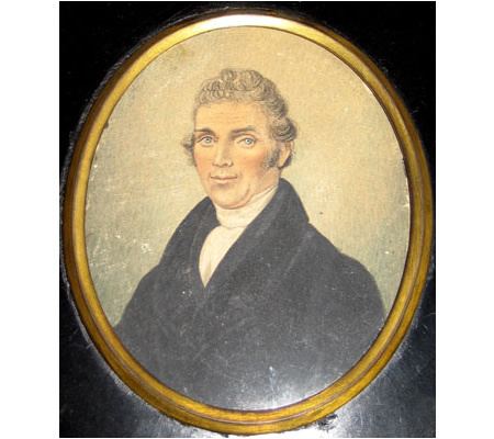 Samuel Etheridge Miniature Portrait of Samuel Etheridge charged with treason