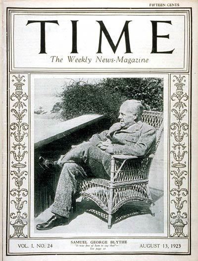 Samuel George Blythe TIME Magazine Cover Samuel George Blythe Aug 13 1923 Writers