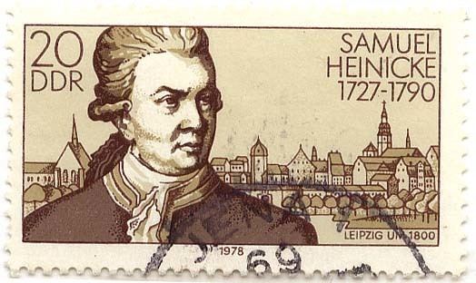 Samuel Heinicke Stamp Samuel Heinicke 17271790 Leipzig in East