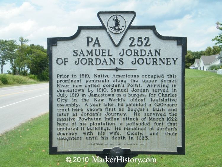 Samuel Jordan Samuel Jordan of Jordans Journey PA252 Marker History