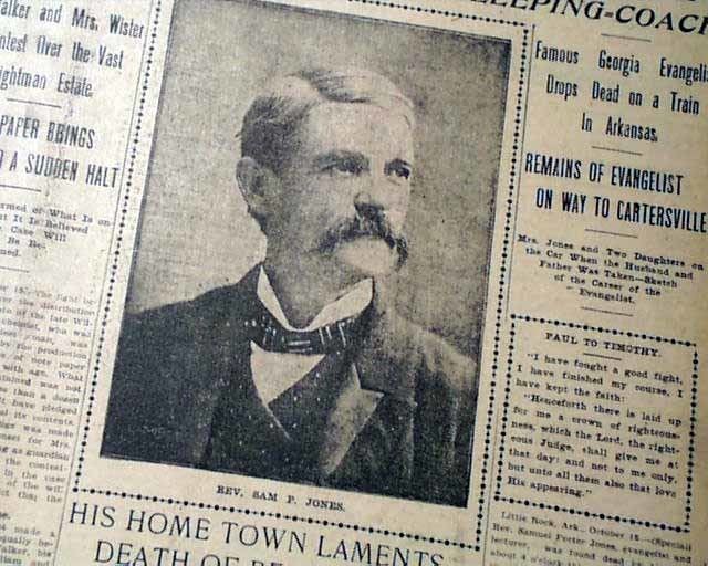Samuel Porter Jones Death of Samuel Porter Jones RareNewspaperscom
