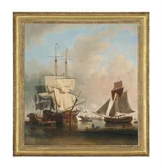 Samuel Scott (painter) Samuel Scott London 170121772 Bath Shipping on the