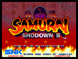 Samurai Shodown III Samurai Shodown III Play Retro SNK Neo Geo games online