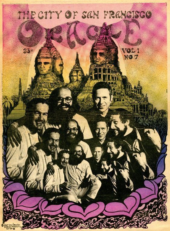 San Francisco Oracle Timothy Leary Allen Ginsberg Allan Watts and Gary Snyder on the