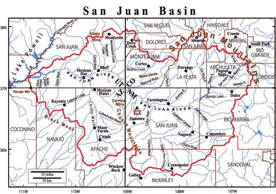 San Juan Basin San Juan Basin Flora Study Area Map