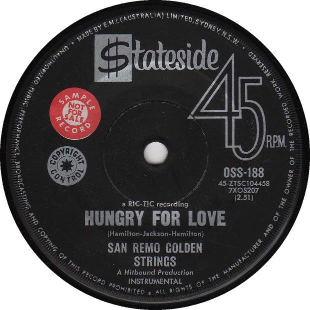 San Remo Golden Strings 45cat The San Remo Golden Strings Hungry For Love All Turned