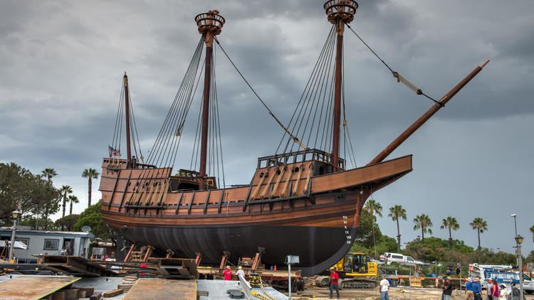 San Salvador (Cabrillo's ship) After Storm Delay Replica San Salvador Ship Launches in San Diego