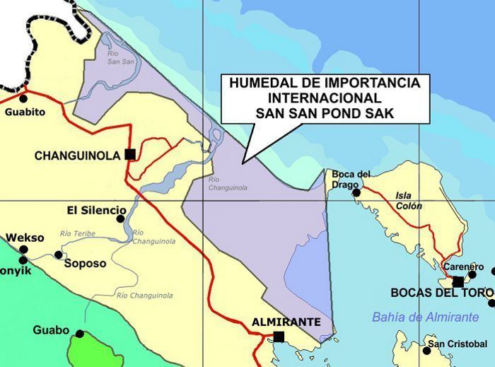 San San-Pond Sak BOCAS DEL TORO ENVIRONMENT Maps Wetland San SanPond Sak