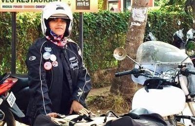Sana Iqbal Woman rides bike to create awareness against suicides Times of India