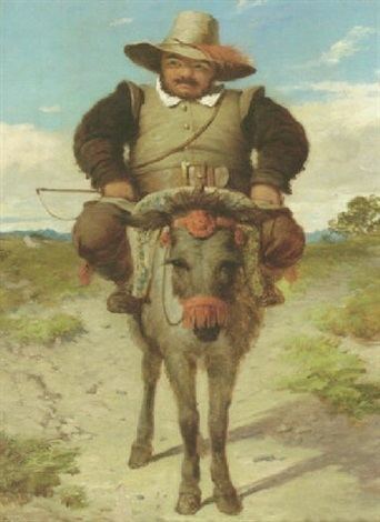 Sancho Panza Sancho Panza on his donkey by Robert James Gordon on artnet