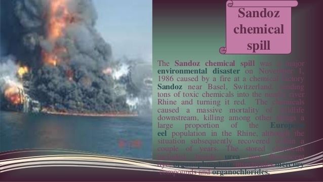 Sandoz chemical spill Metal uptake by organisms