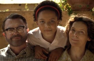 Sam Neill as Abraham Laing, Ella Ramangwane as Young Sandra and Alice Krige as Sannie Laing in the 2008 movie, Skin