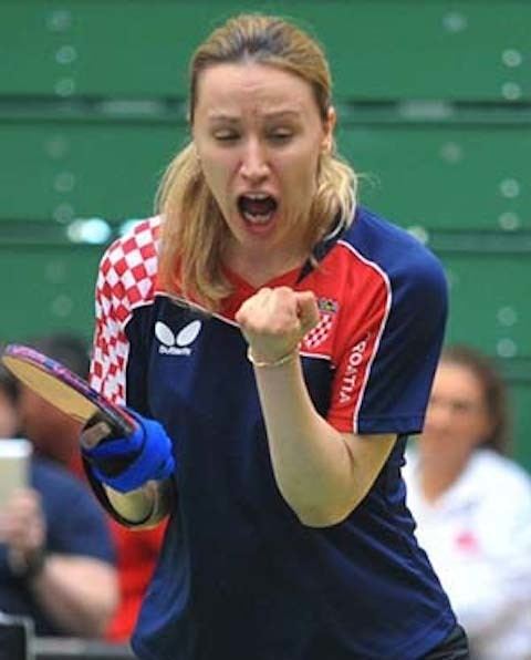 Sandra Paović Sandra Paovic of Croatia winning gold medal in table tennis at the
