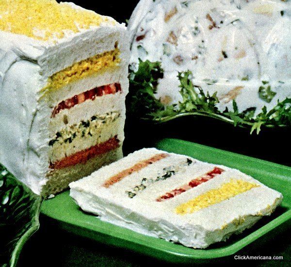 Sandwich loaf Frosted layered sandwich loaf 1965 Click Americana