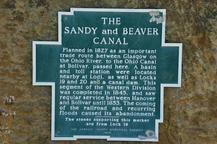 Sandy and Beaver Canal The Sandy and Beaver Canal Marker Carroll County Ohio