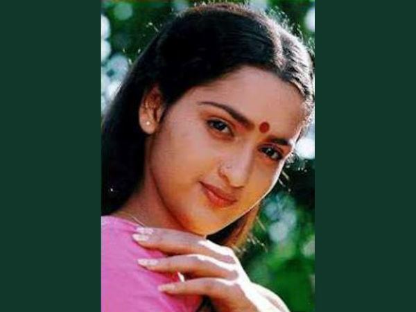 Sangita Madhavan Nair in her youth wearing a pink blouse