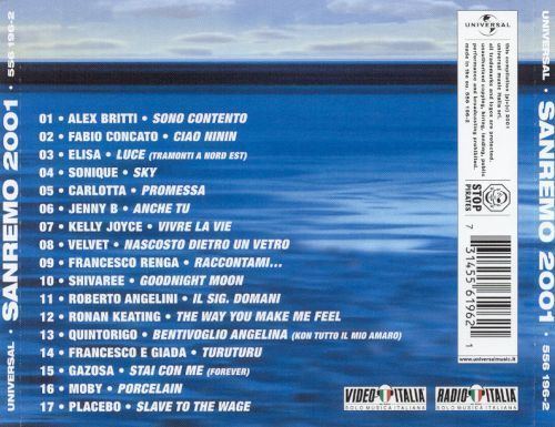 Sanremo Music Festival 2001 Sanremo 2001 Various Artists Songs Reviews Credits AllMusic