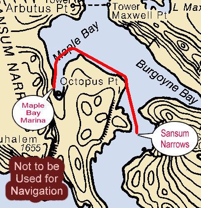 Sansum Narrows Maple Bay to Sansum Narrows