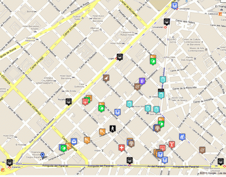 Sant Antoni, Barcelona Difusor Sociogeographycal map of Sant Antoni Barcelona