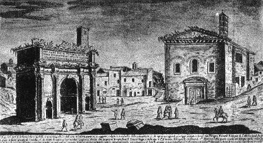 Sant'Adriano al Foro FileArco di Severo e S Adriano nel 1575jpg Wikimedia Commons