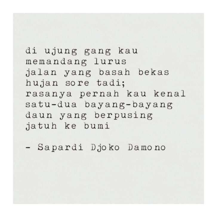 Sapardi Djoko Damono Sapardi Djoko Damono Indonesian Poets Pinterest Poem and Nice