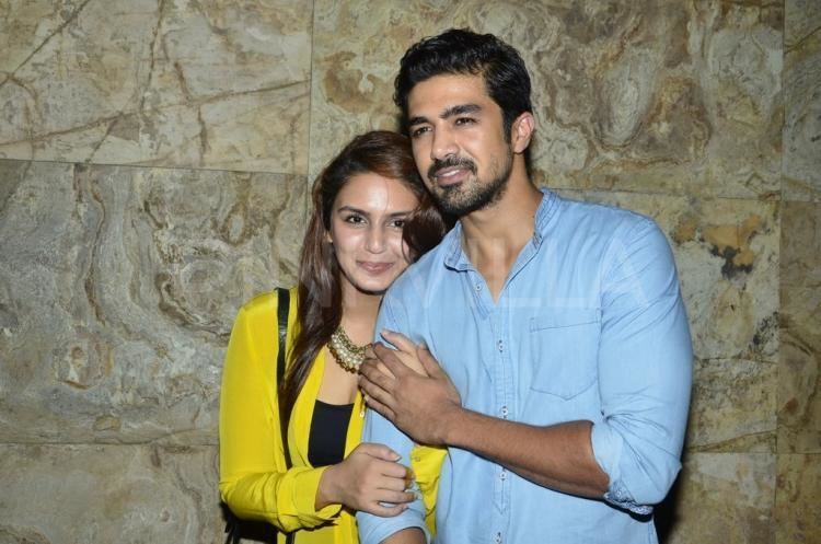 Saqib Qureshi Huma Qureshi Saqib Saleem catch a screening of Hawaa