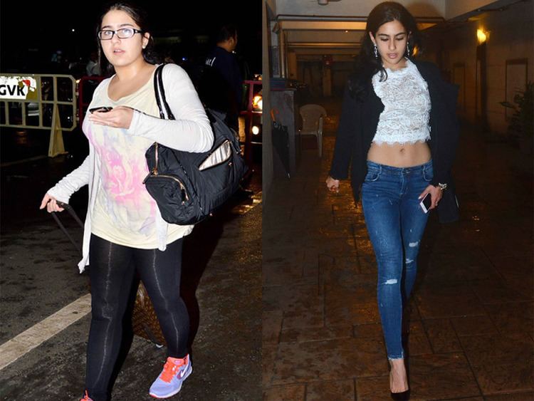 Sara Ali Khan Sara Ali Khan Then and Now Bollywood celebs Then and now The