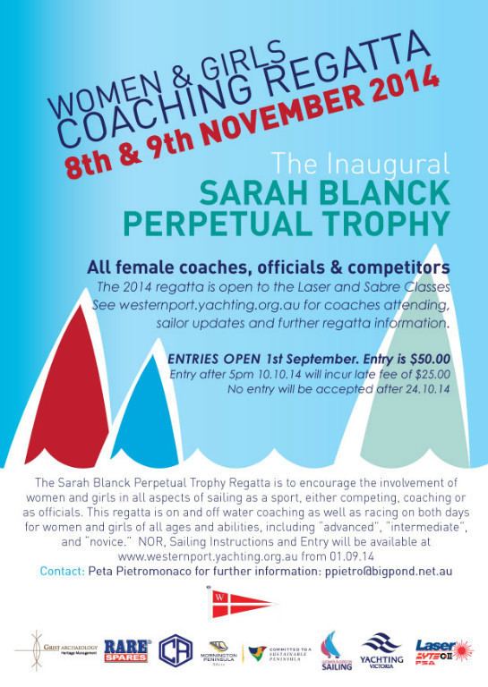 Sarah Blanck Sarah Blanck Regatta Sailing Instructions Released Westernport