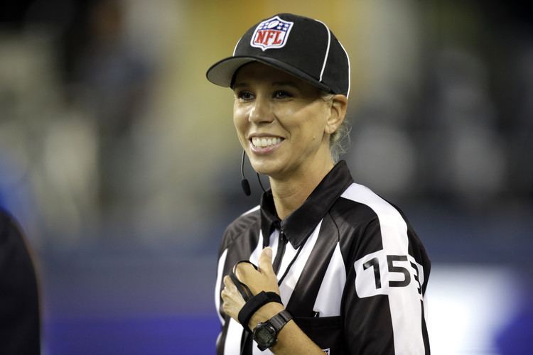 Sarah Thomas (American football official) NFL hiring Sarah Thomas as its first permanent female