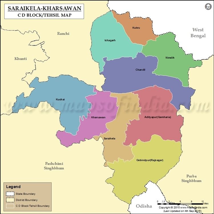 Saraikela Saraikela Tehsil Map