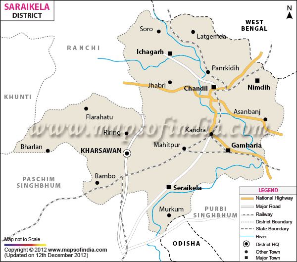 Saraikela Saraikela District Map