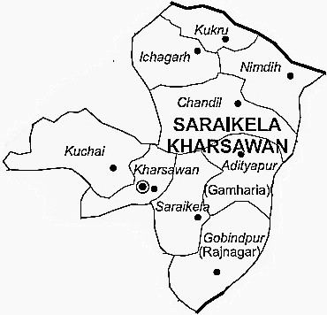 Saraikela Saraikela Kharsawan District Saraikela Kharsawan District Map