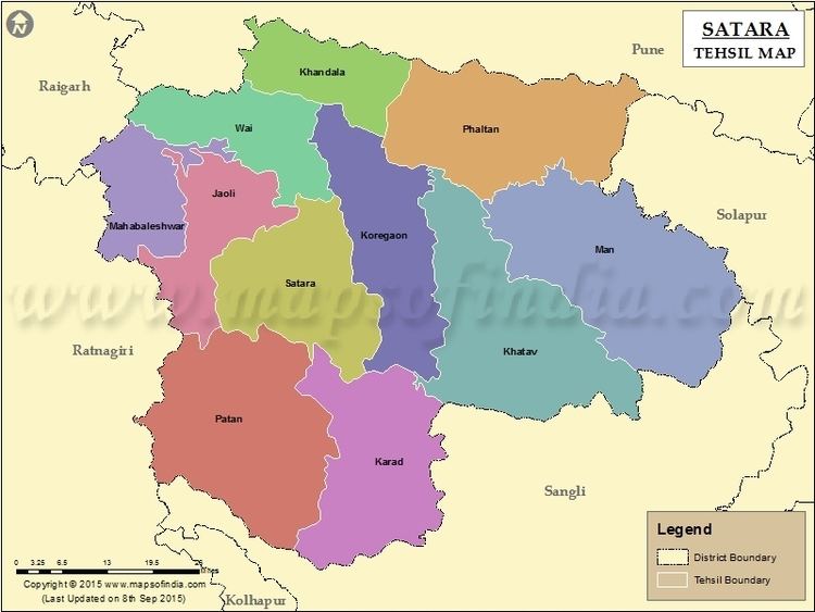 Satara district wwwmapsofindiacommapsmaharashtratehsilsatara