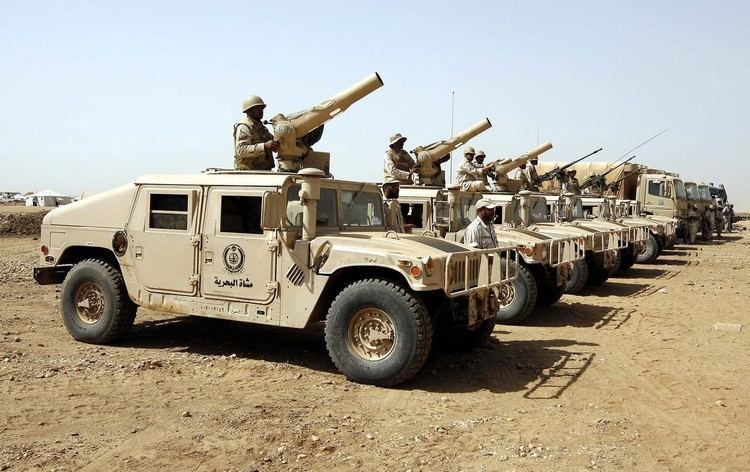 Saudi Arabian Army Saudi Arabian Army Humvees fitted with TOW ATGMs and 50 cal machine