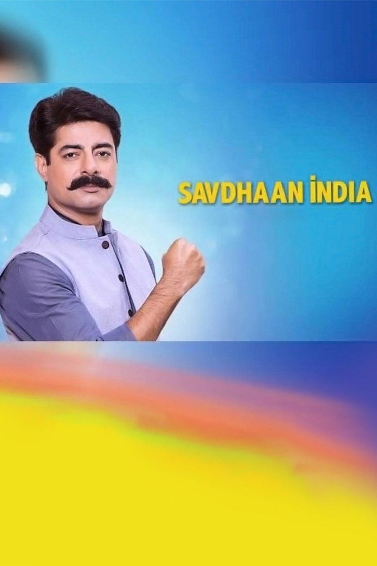 Sushant Singh with mustache while wearing blue-violet long sleeves and light blue vest at the 2020 Indian Hindi-language crime show, Savdhaan India