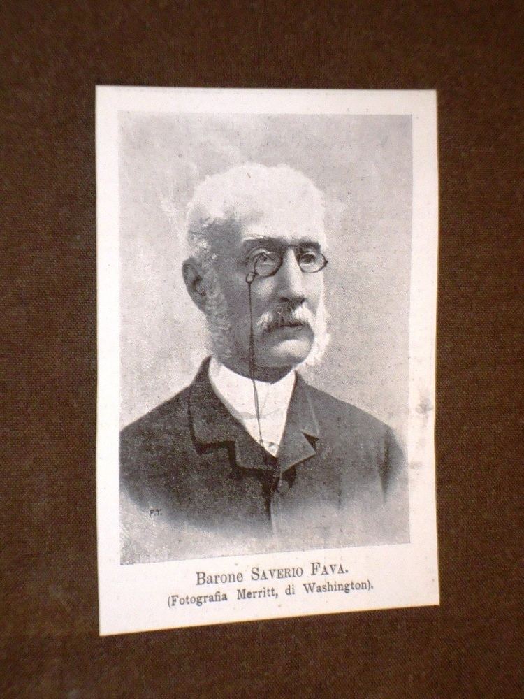 Saverio Fava Senatore nel 1898 Il Barone Saverio Fava eBay