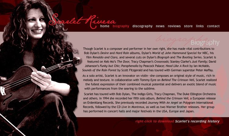 Scarlet Rivera Scarlet Rivera WorldRenowned Violinist Biography