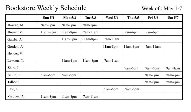 Schedule (workplace)