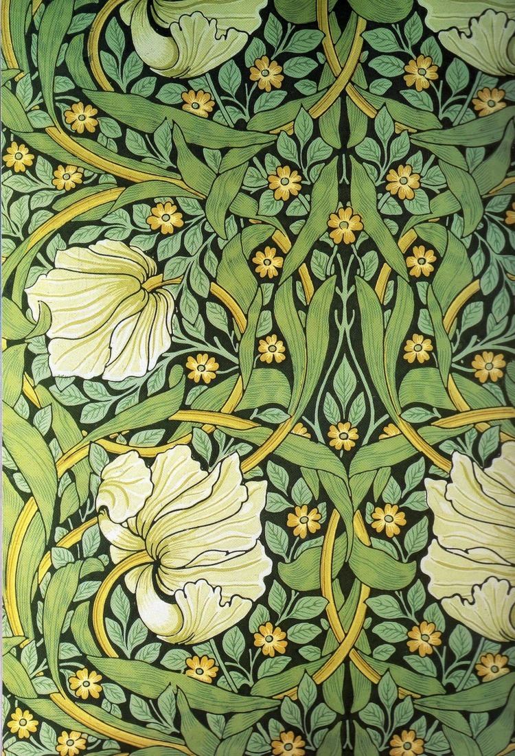 Arsenic green 19th-century wallpaper designed by William Morris