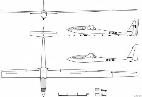 Schleicher ASW 17 TheBlueprintscom Blueprints gt Modern airplanes gt Modern SaSt