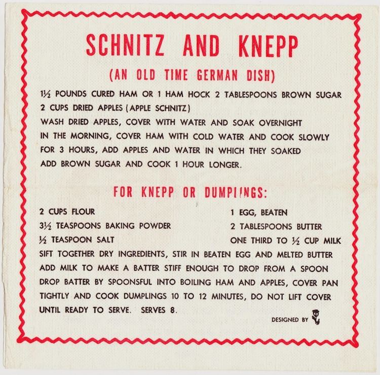 Schnitz un knepp Papergreat Pennsylvania Dutch cuisine Schnitz and knepp recipe on