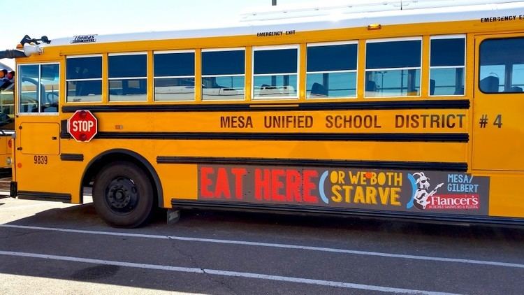 School bus advertising