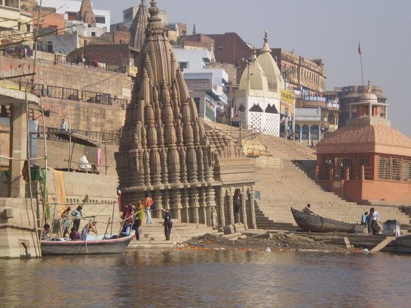 Scindia Ghat The Leaning Tower of Varanasi at the Scindia ghat Photo
