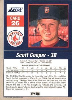 Scott Cooper (baseball) Scott Cooper Gallery The Trading Card Database